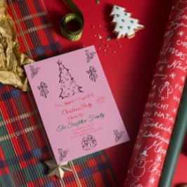 Convite de natal não fotográfico