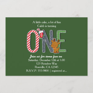 Convite de Natal para a Festa de 1º Aniversário do