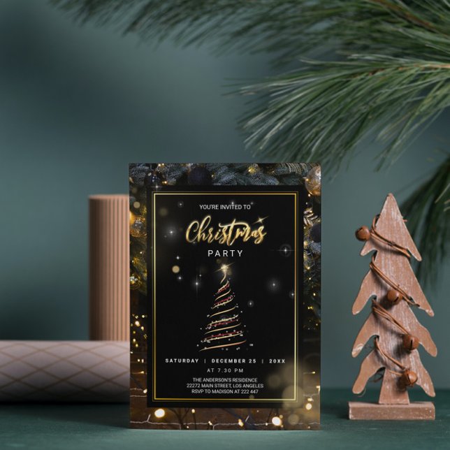 Convite de Natal para Árvore de Natal abstrato (Criador carregado)