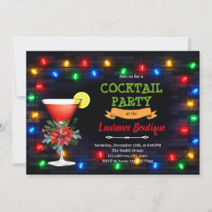 Convite de Natal para coquetel