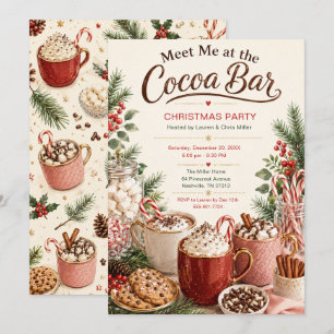 Convite de Natal para Encontrar-me no Bar de Cacau