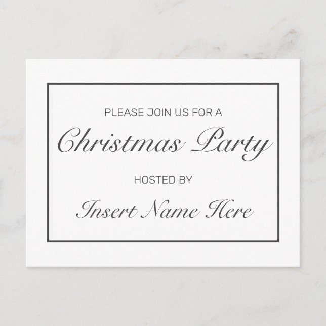 Convite de Natal para Festa com Design Minimalista (Frente)