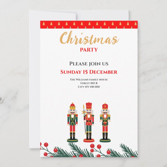 Convite de Natal para festa em família do Quebra-N (Frente)
