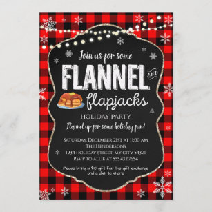 Convite de Natal para Flannel e Flapjacks