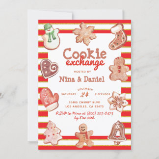 Convite de Natal para o Exchange de Biscoito Ginge