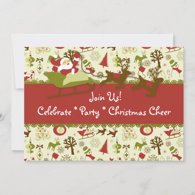 Convite de Natal para papais noeis (Frente)