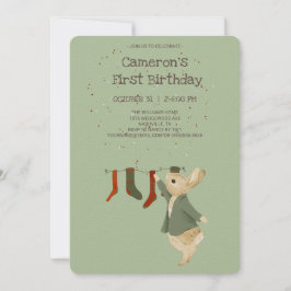 Convite de Natal para Peter Rabbit