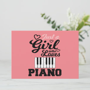 Convite de Natal para Piano Girl