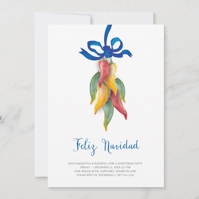 Convite de Natal para Pimenta Única (Frente)