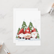 Convite de Natal para Três Gnomos