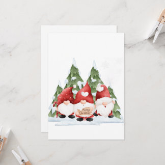 Convite de Natal para Três Gnomos