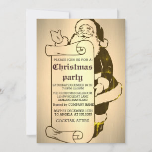 Convite de Natal perfeito, Legal e Dourado
