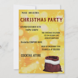 Convite de Natal perfeito, Legal e Dourado