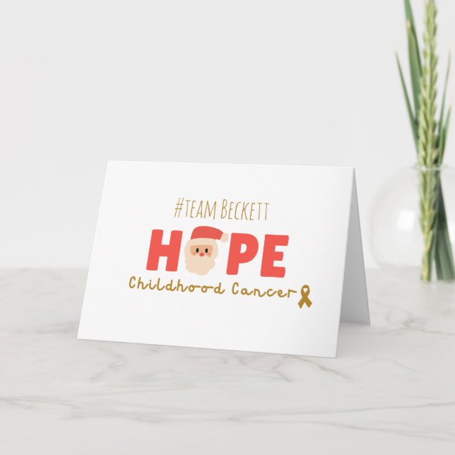 Convite de Natal Personalizado para Câncer Infanti (Frente)