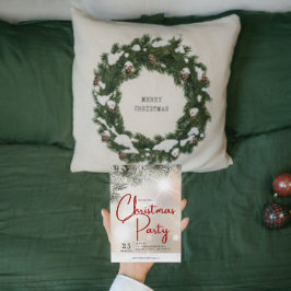 Convite de Natal Snowy Fir Twigs