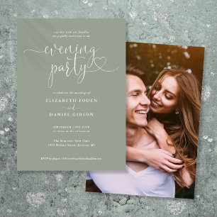 Convite de Noite de Casamento com Foto em Rótulo V
