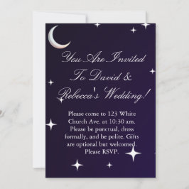 Convite de Noite de Casamento com Gradiente Preto 
