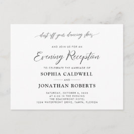 Convite de Noite de Recepção de Casamento com Cali