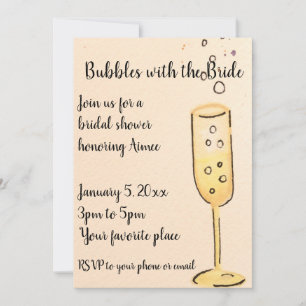 Convite de noiva com bolhas