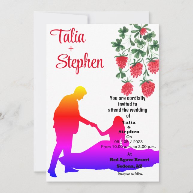 Convite de Noiva com Noivo (Frente)