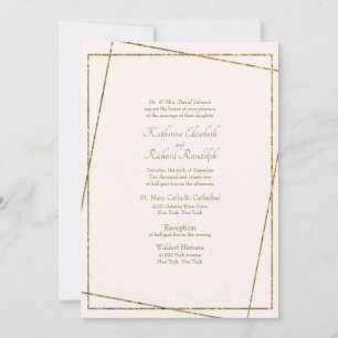 Convite de Noiva Cor-de-Rosa para Casamento Formal