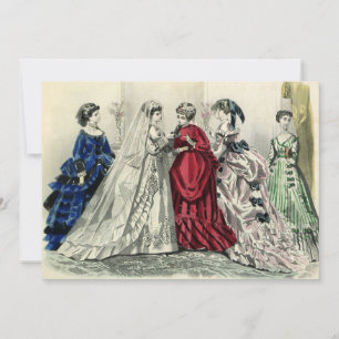 Convite de Noiva de Casamento Vitoriano Vintage