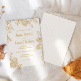 Convite de Noiva Elegante Clássico de Natal