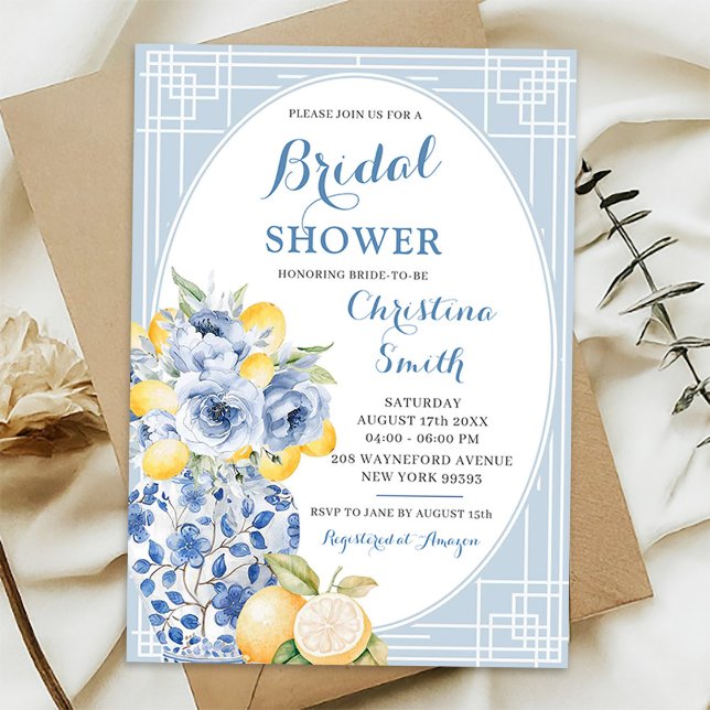 Convite de Noiva em Porcelana Grandmilenial Limão  (Criador carregado)