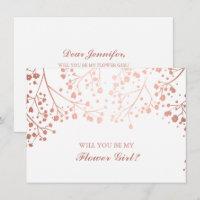 Convite de Noiva Menina Flor Bebê Rubor