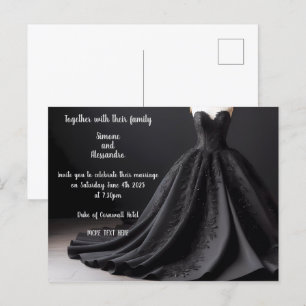 Convite de Noiva Preto para Casamento