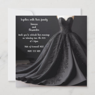 Convite de Noiva Preto para Casamento