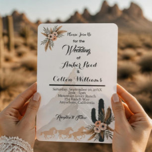 Convite de Noivado Boho Western Montanha