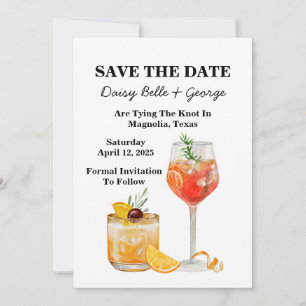 Convite de Noivado Cocktail Save The Date