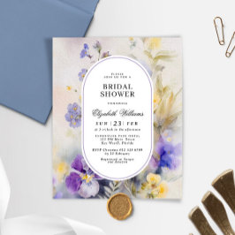 Convite de Noivado com Aquarela Rústica no Orçamen