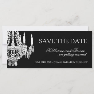 Convite de Noivado com Lustre Save the Date