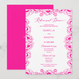 CONVITE DE NOIVADO DE ENSAIO FLORAL ROSA