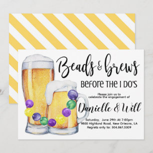 Convite de Noivado do Mardi Gras