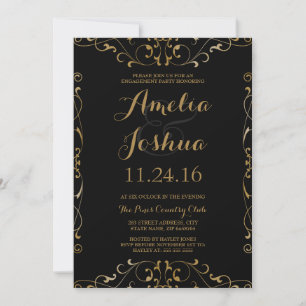 Convite de Noivado e Festa de Engajamento Elegante