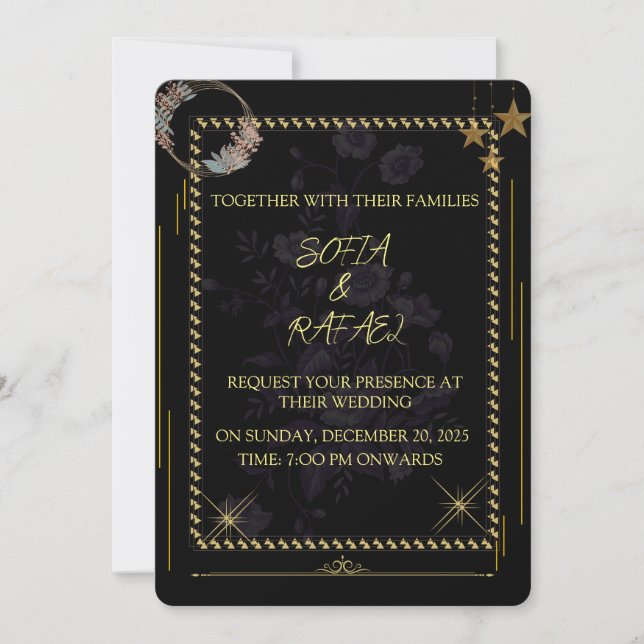 CONVITE DE NOIVADO ELEGANTE (Frente)