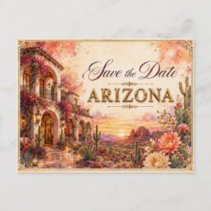 Convite de Noivado Elegante Arizona Save the Date