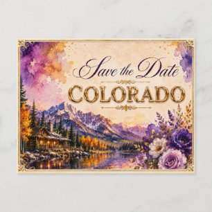 Convite de Noivado Elegante Colorado Save the Date