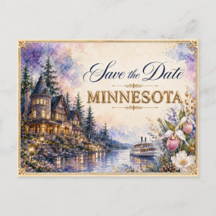 Convite de Noivado Elegante de Minnesota para Salv