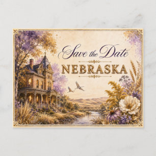 Convite de Noivado Elegante de Nebraska para Salva