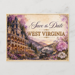 Convite de Noivado Elegante de West Virginia para