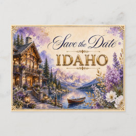 Convite de Noivado Elegante Idaho Save the Date