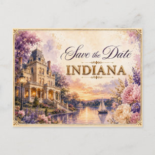 Convite de Noivado Elegante Indiana para Casamento