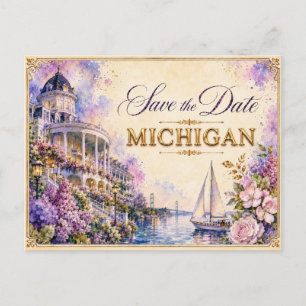 Convite de Noivado Elegante Save the Date de Michi