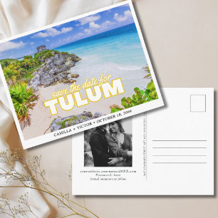 Convite de Noivado em Tulum México Cartão Postal