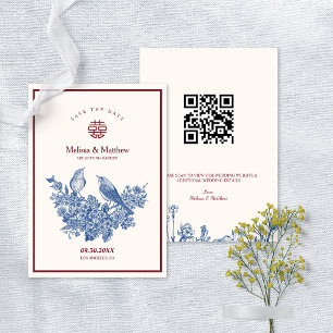 Convite de Noivado Floral de Pega Chinesa para Sal