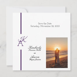 Convite de Noivado Inicial de Linha Minimalista